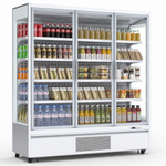 1715L Triple Glass Door Upright Display Refrigerator – 1880 × 720 × 2030 mm White - LKL208