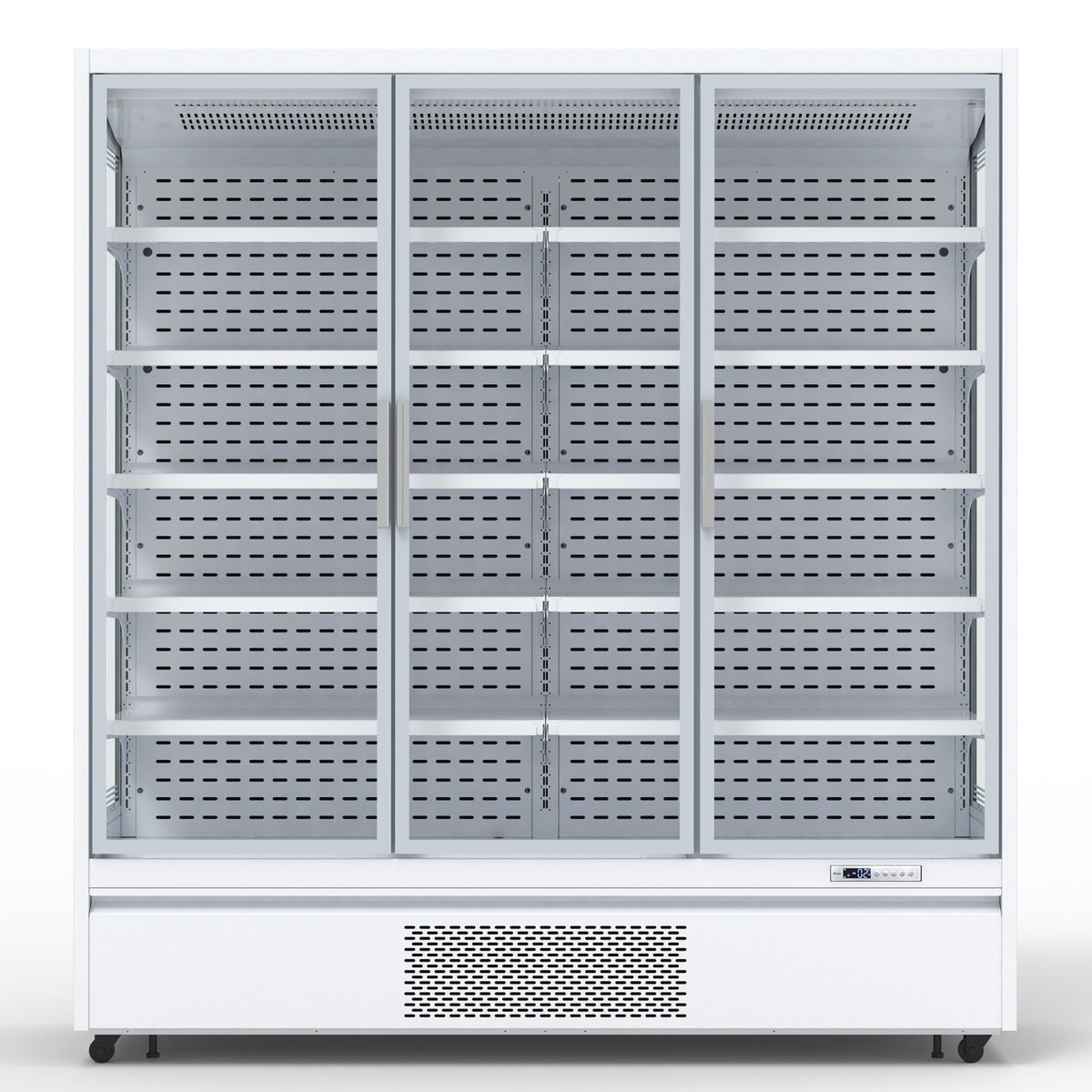 1715L Triple Glass Door Upright Display Refrigerator – 1880 × 720 × 2030 mm White - LKL208