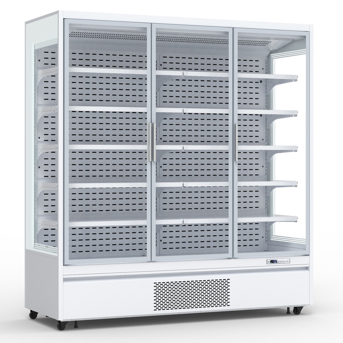 1715L Triple Glass Door Upright Display Refrigerator – 1880 × 720 × 2030 mm White - LKL208