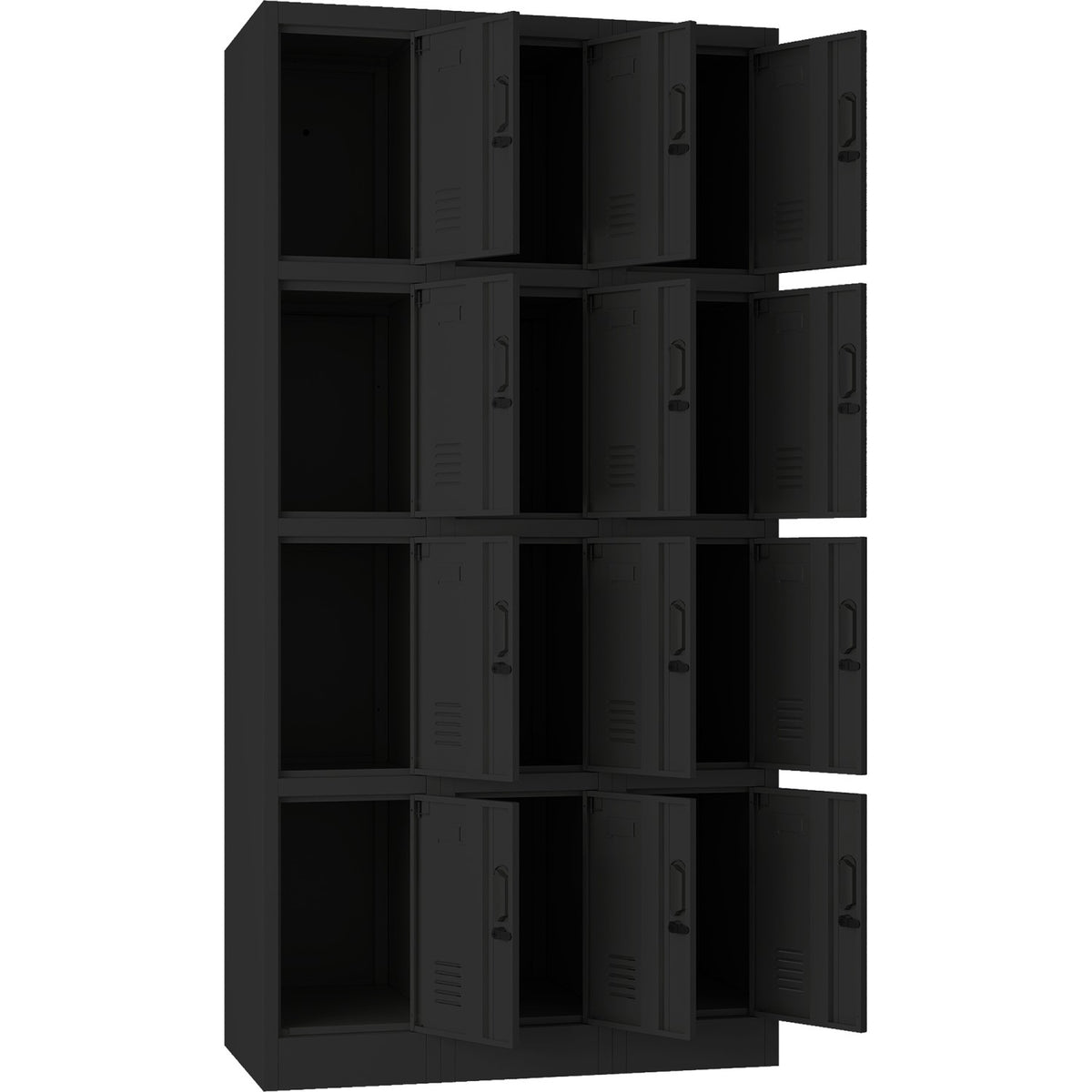 Commercial Black 12 Door Locker 900x400x1800mm - LOCKER12TWBLACK