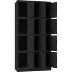 Commercial Black 12 Door Locker 900x400x1800mm - LOCKER12TWBLACK