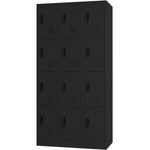Commercial Black 12 Door Locker 900x400x1800mm - LOCKER12TWBLACK
