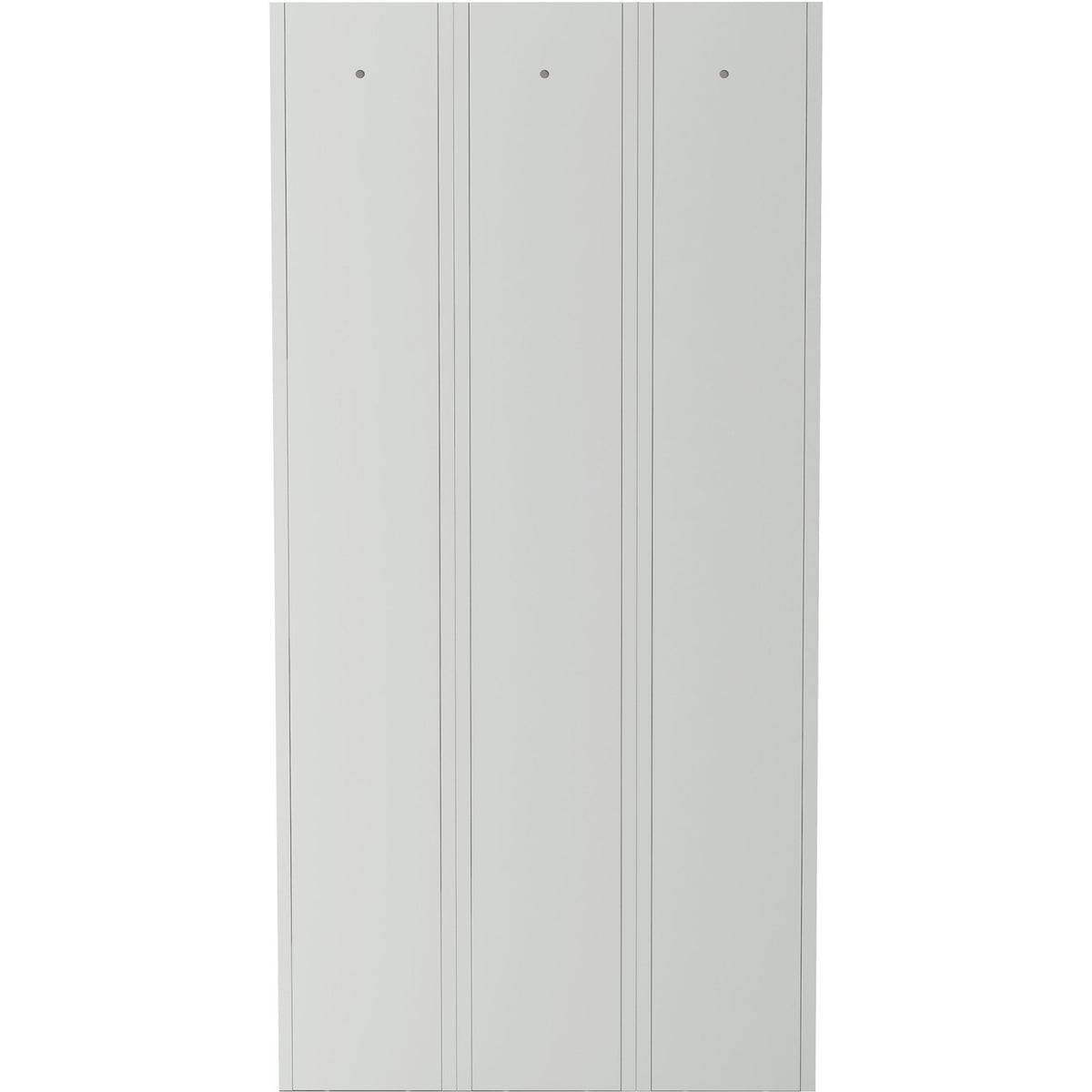 Commercial Grey Three Door Locker with Clothes Hanger, Fixed Shelf and Mirror 900x450x1800mm - LOCKER3TW
