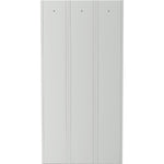 Commercial Grey Three Door Locker with Clothes Hanger, Fixed Shelf and Mirror 900x450x1800mm - LOCKER3TW