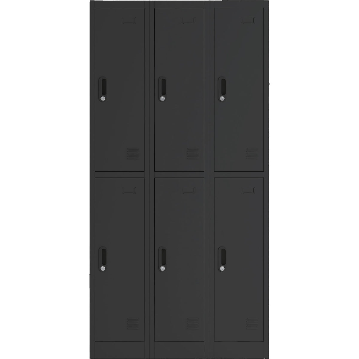 Commercial Black 6 Door Locker 900x450x1800mm - LOCKER6TWBLACK