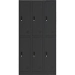 Commercial Black 6 Door Locker 900x450x1800mm - LOCKER6TWBLACK