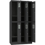 Commercial Black 6 Door Locker 900x450x1800mm - LOCKER6TWBLACK