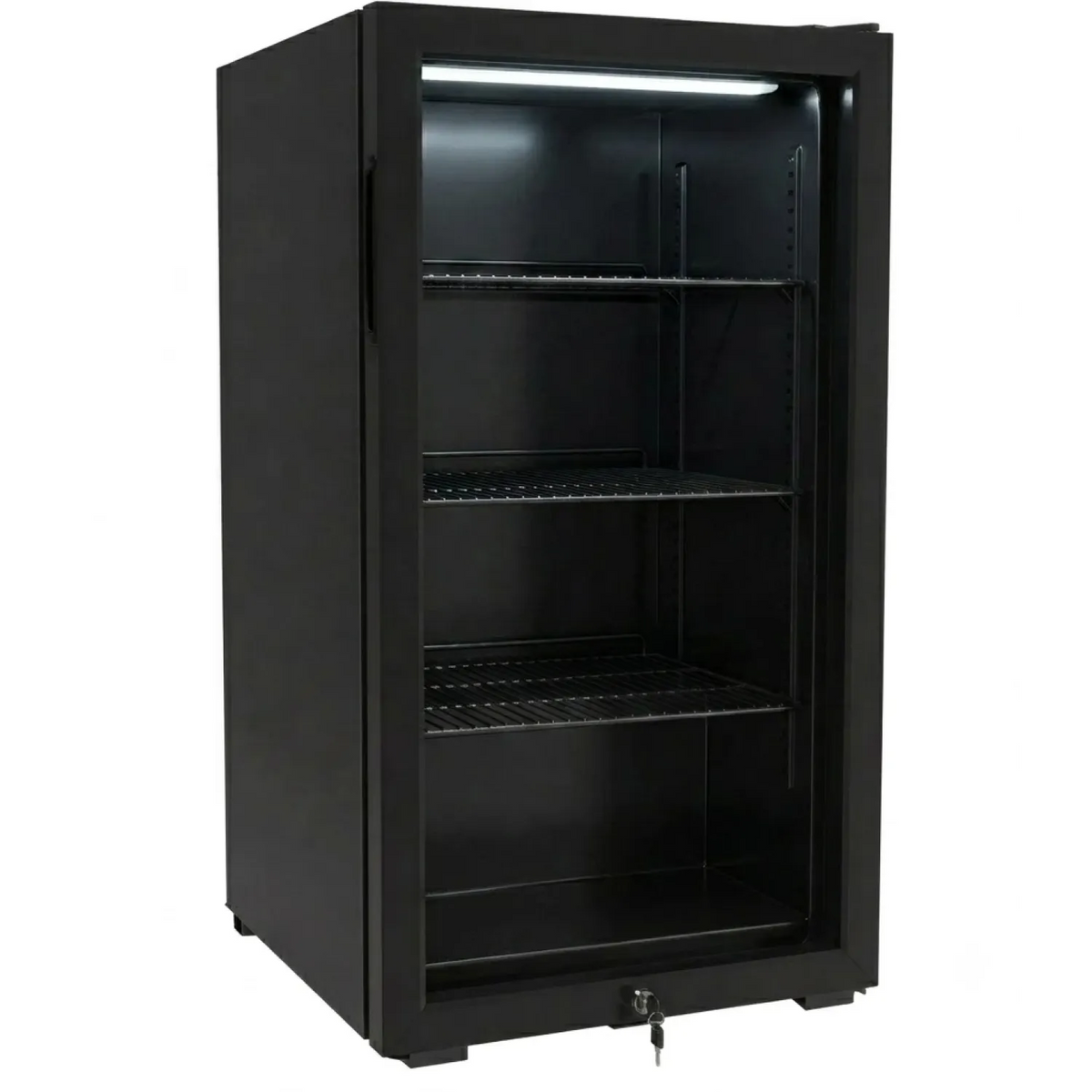 92L Commercial Display Fridge with Glass Door & LED Lighting – Black Bottle Cooler Beer Fridge – LSC92YL - LSC92YL