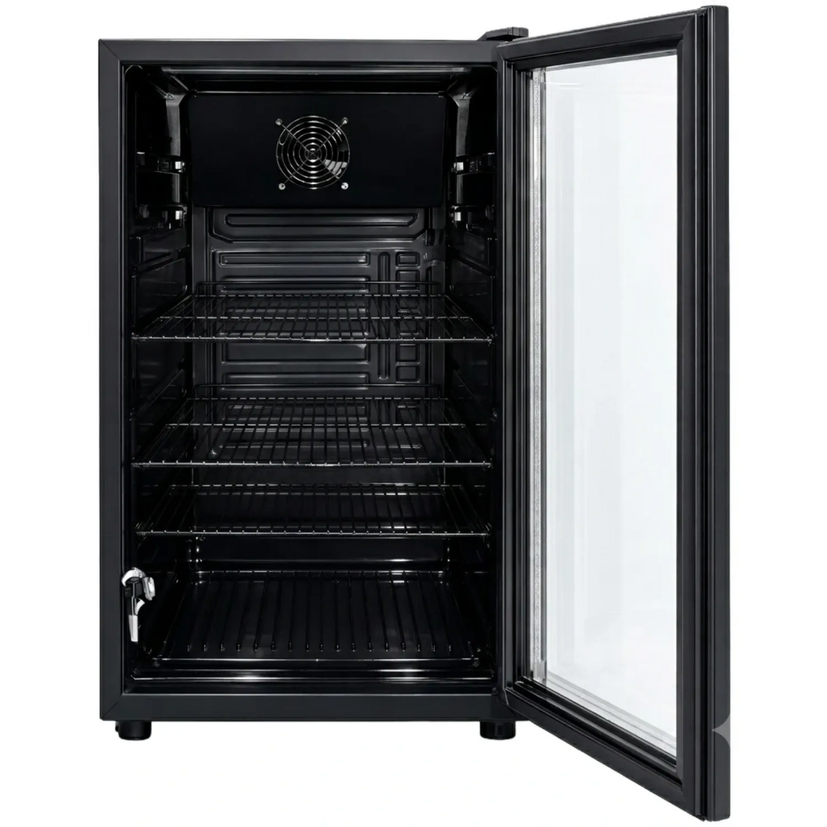 92L Commercial Display Fridge with Glass Door & LED Lighting – Black Bottle Cooler Beer Fridge – LSC92YL - LSC92YL