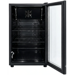 92L Commercial Display Fridge with Glass Door & LED Lighting – Black Bottle Cooler Beer Fridge – LSC92YL - LSC92YL