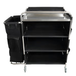 Commercial Stainless Steel Laundry Trolley with Shelves – 1110×490×1125mm Silver - LT01S