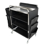 Commercial Stainless Steel Laundry Trolley with Shelves – 1110×490×1125mm Silver - LT01S