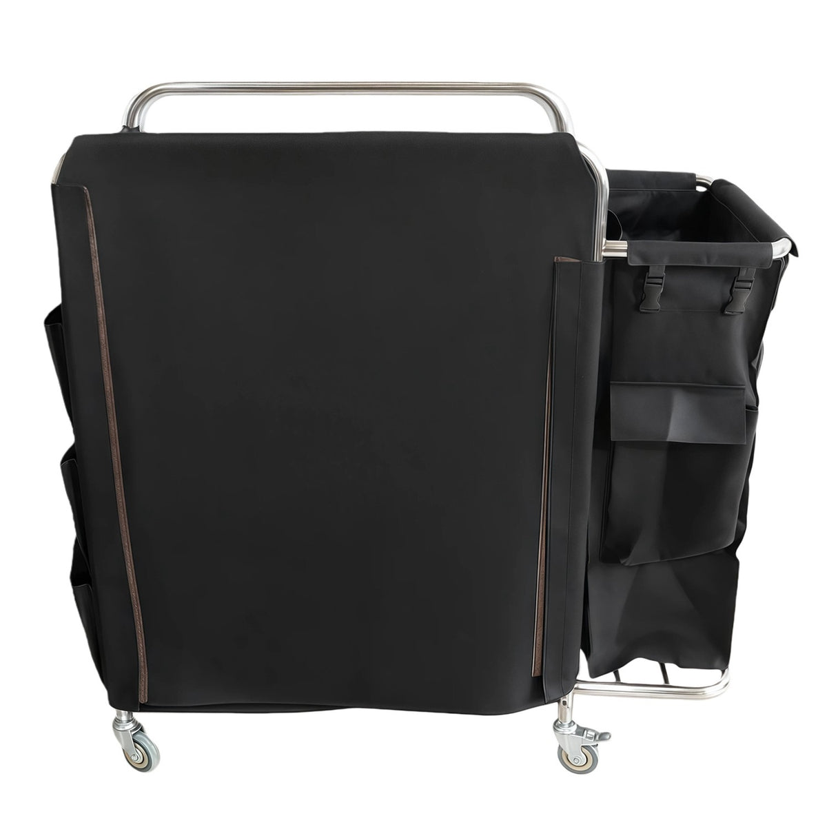Commercial Stainless Steel Laundry Trolley with Shelves – 1110×490×1125mm Silver - LT01S
