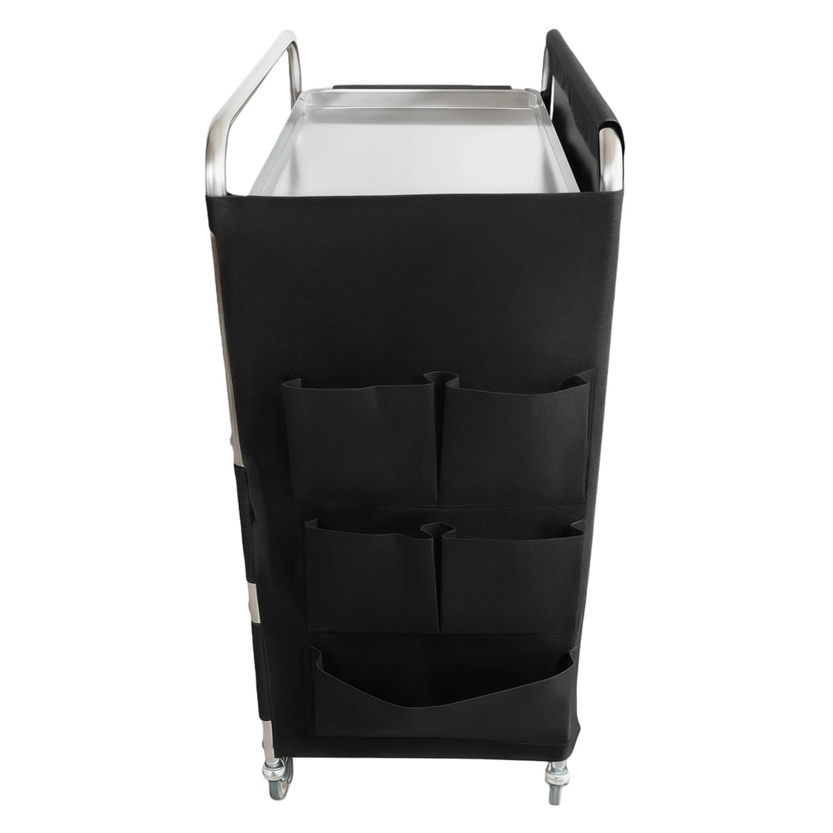 Commercial Stainless Steel Laundry Trolley with Shelves – 1110×490×1125mm Silver - LT01S