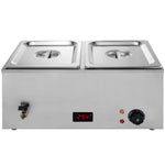 Commercial Bain Marie with 2x1/2Gn Pans and Lids - M502