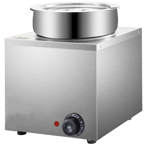 Commercial 4L Stainless Steel 1 Pot Bain Marie Soup & Sauce Warmer 260×260×290mm - M804