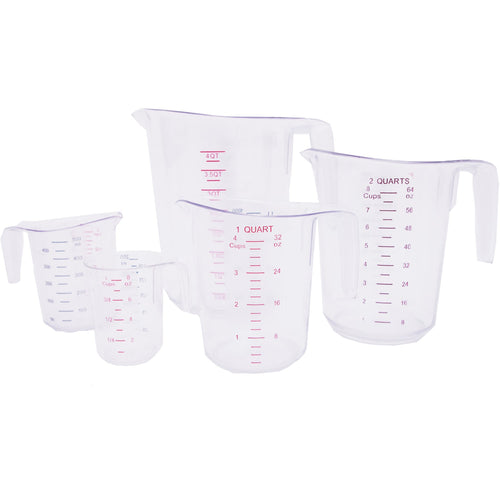Set of 5 pcs Polycarbonate Measuring Jugs Heavy duty - MC5