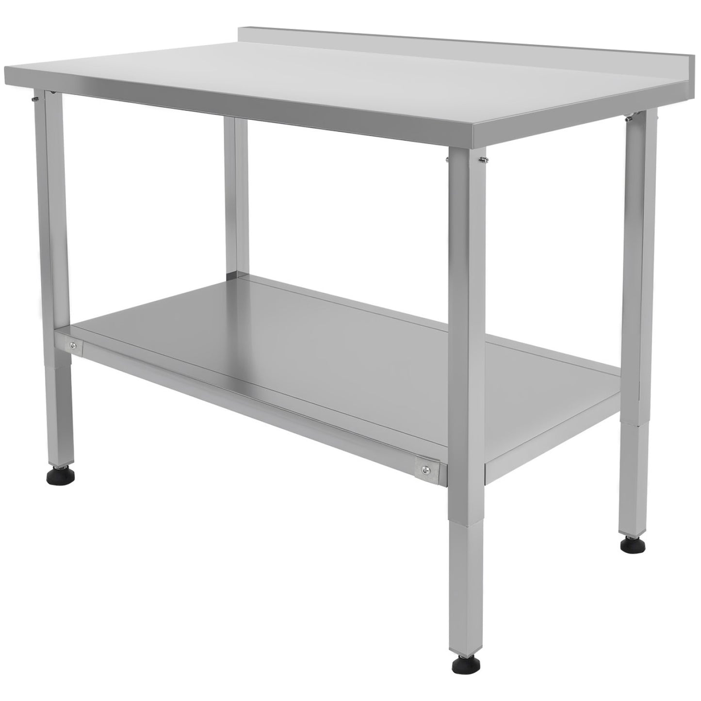 Stainless Steel Elevating Work Table with 50mm Backsplash 1500×600×750–1050mm - MCEWB6015B