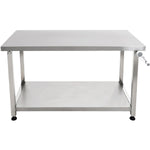 Adexa MCEWB6009 Elevating Work Table — full side view showing height adjustment mechanism