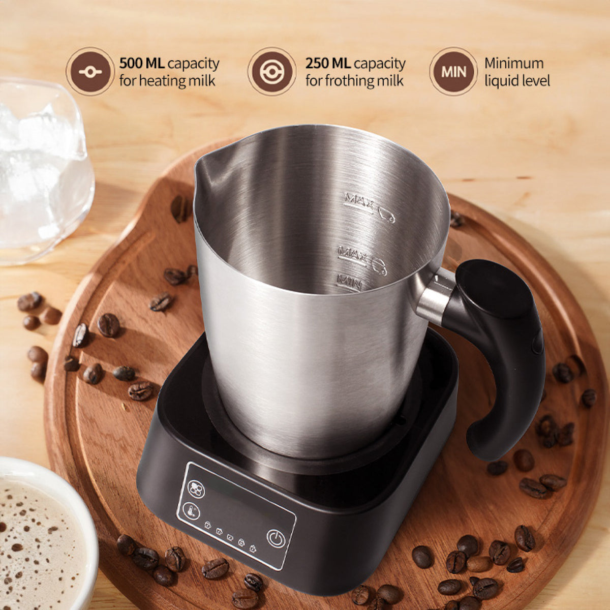 Commercial Electric Multifunction Milk Frother 500W Stainless Steel - MF0901