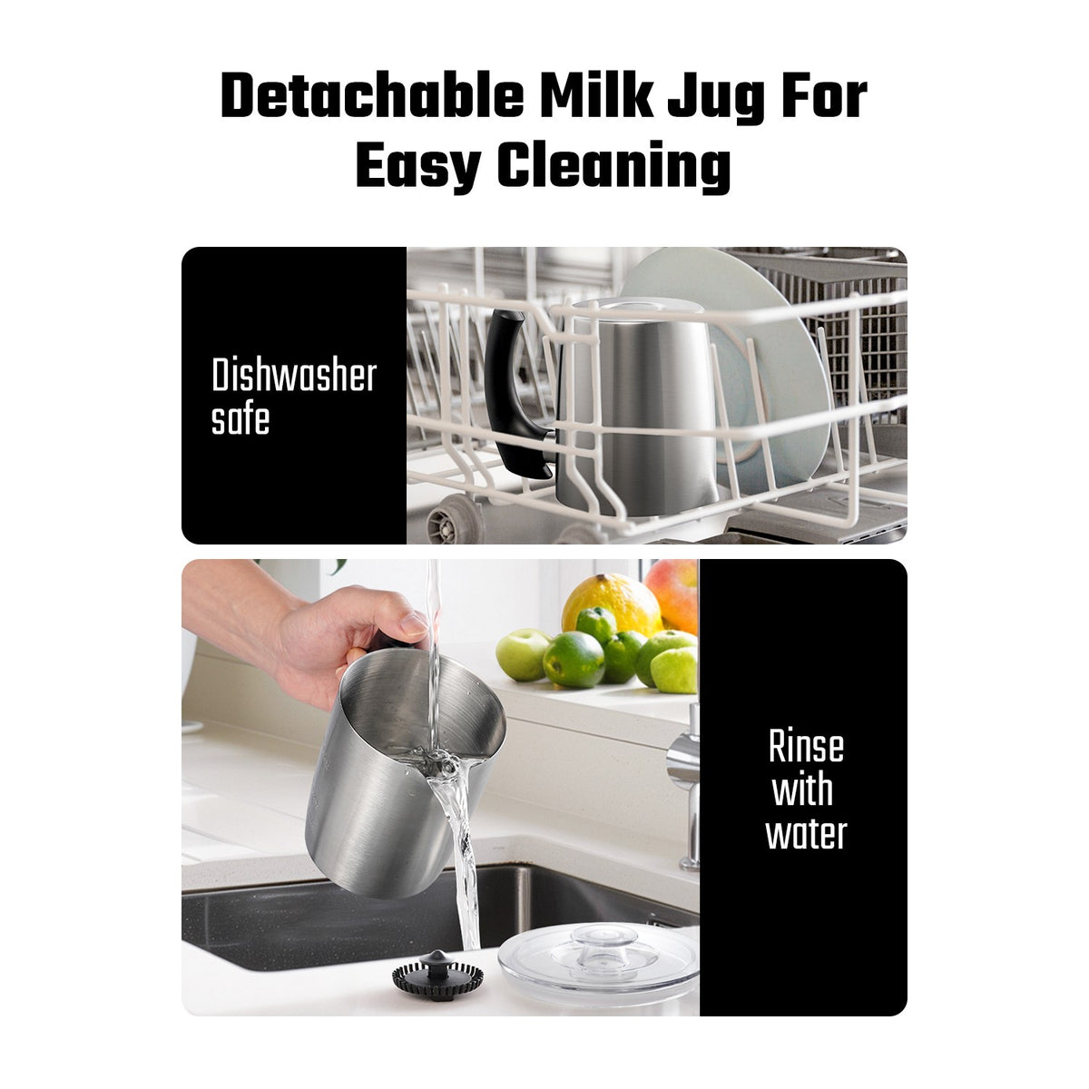 Commercial Electric Multifunction Milk Frother 500W Stainless Steel - MF0901