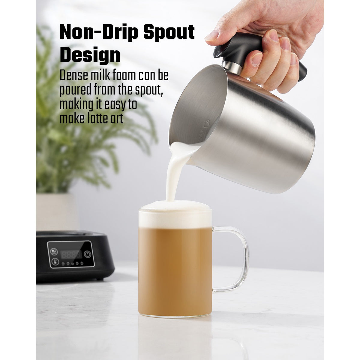 Commercial Electric Multifunction Milk Frother 500W Stainless Steel - MF0901