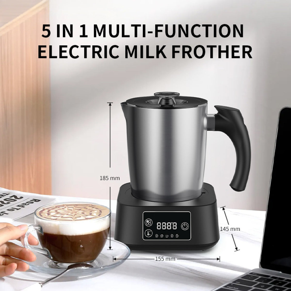 Commercial Electric Multifunction Milk Frother 500W Stainless Steel - MF0901