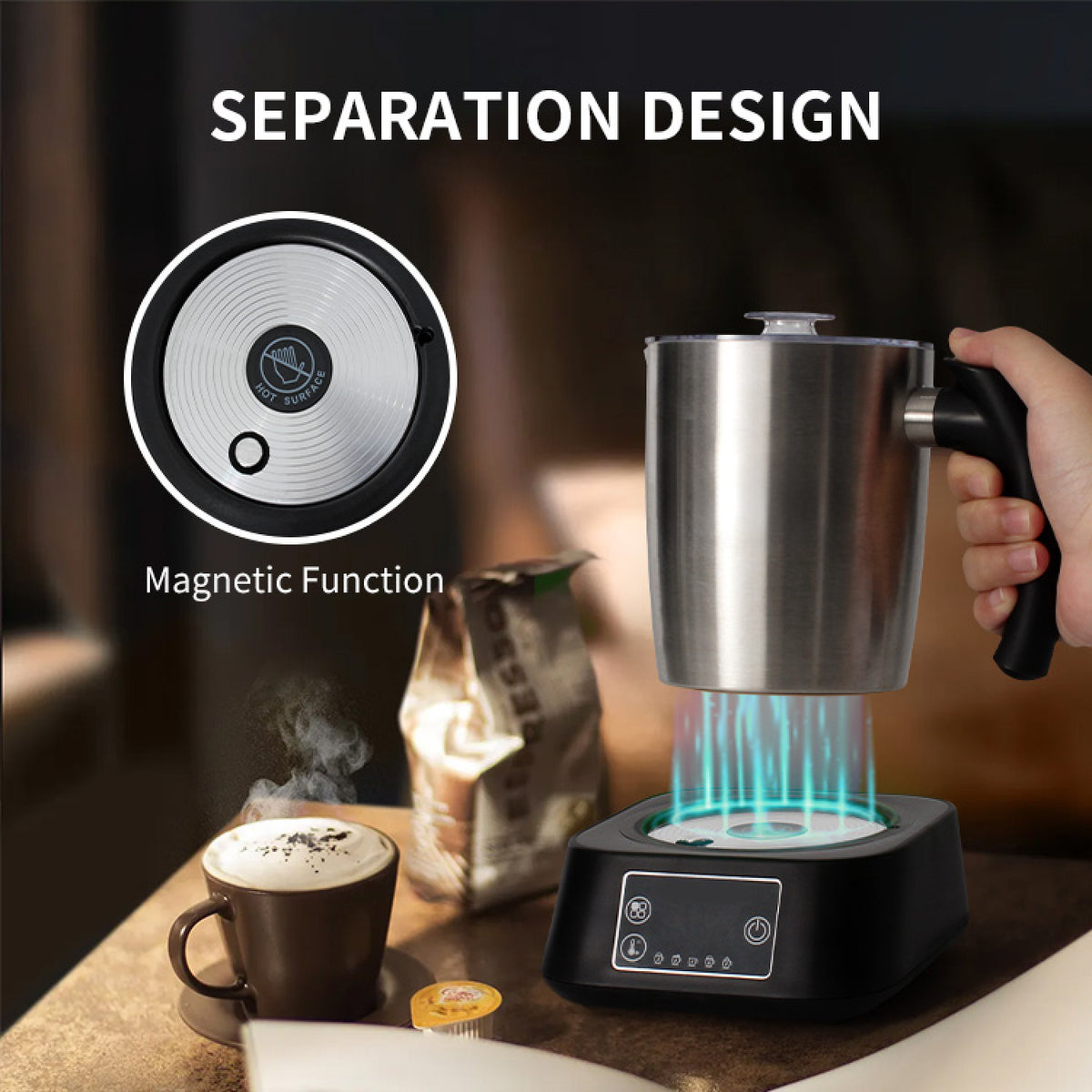 Commercial Electric Multifunction Milk Frother 500W Stainless Steel - MF0901