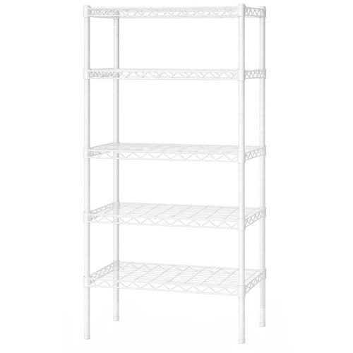 Commercial 5 Tier White Shelving Unit 750x350x1500mm