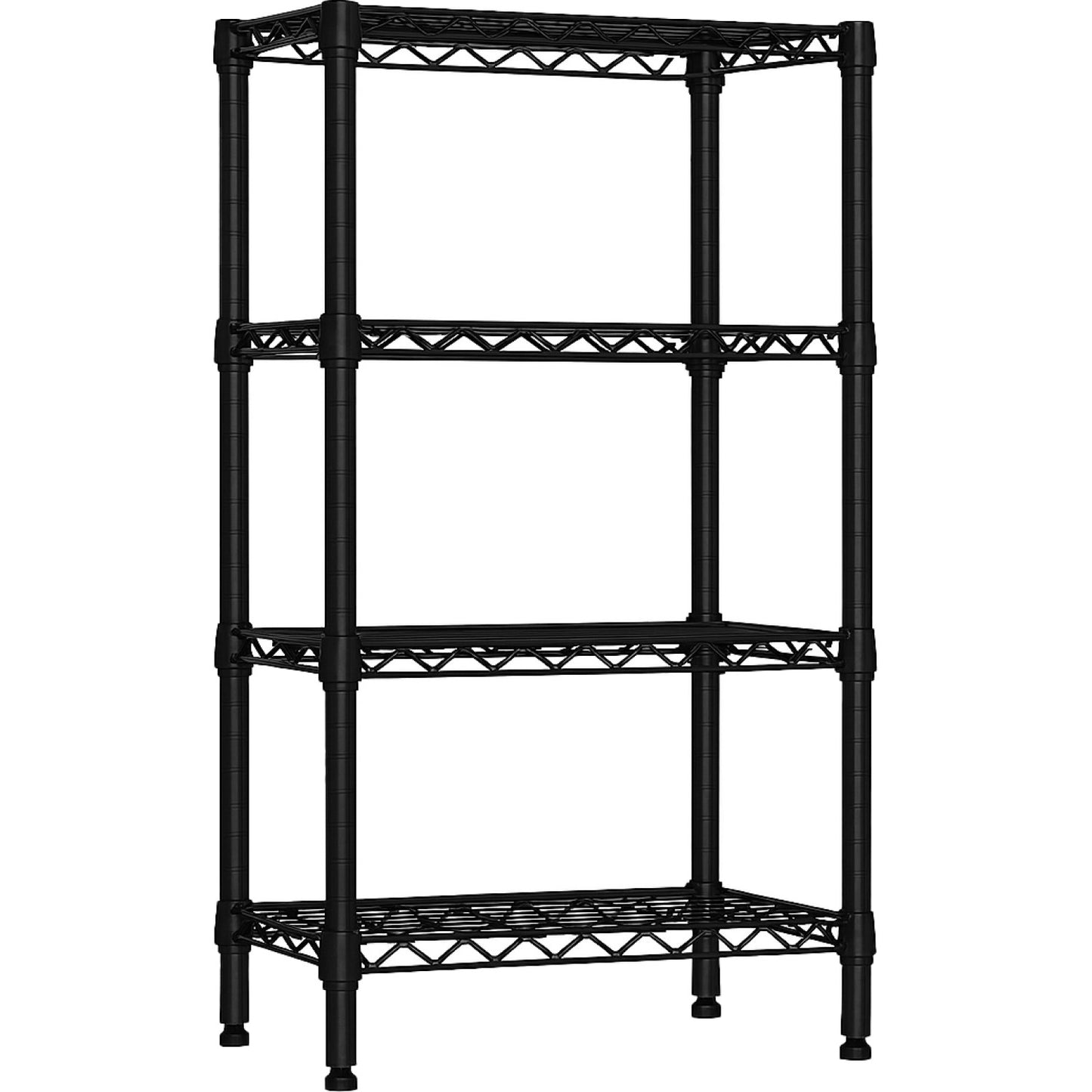 Commercial 4 Tier Black Shelving Unit 550x300x1000mm
