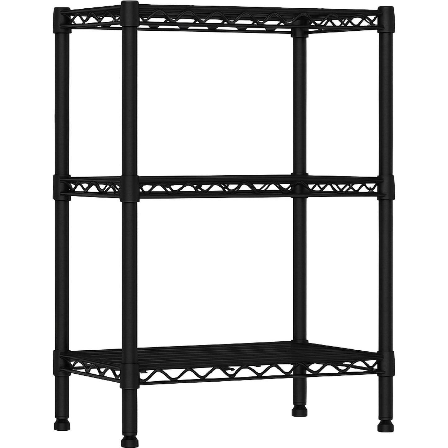Commercial 3 Tier Black Shelving Unit 550x300x720mm