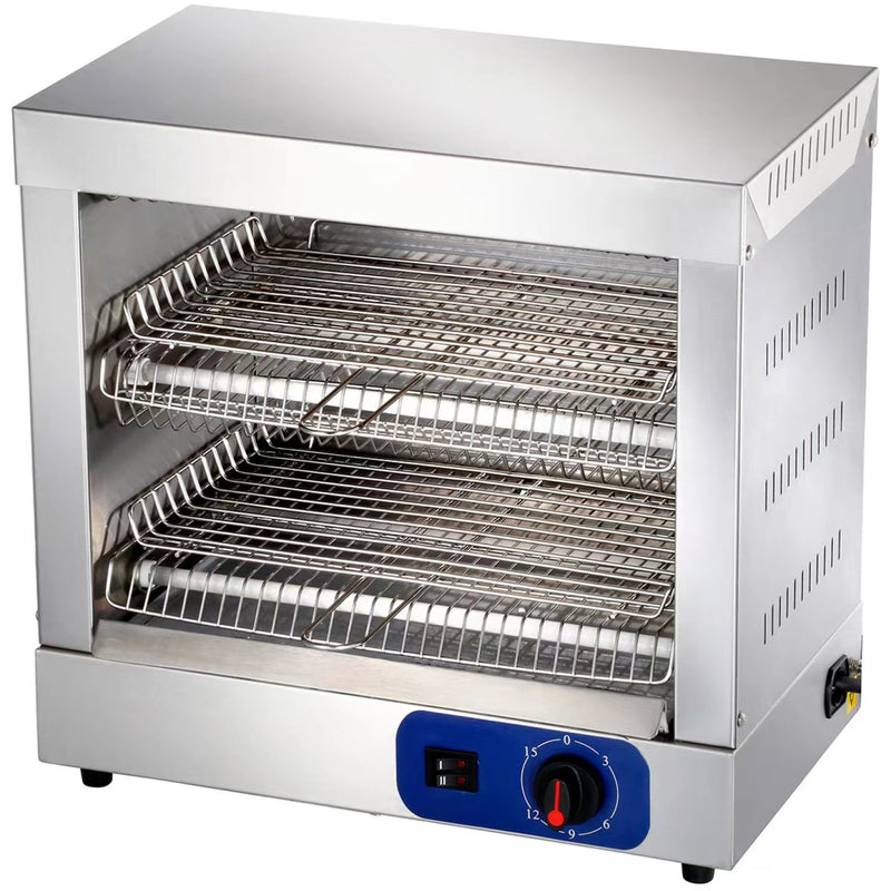 Commercial Quartz Salamander Toaster oven Double 490x260x370mm 3kW - MHQ300