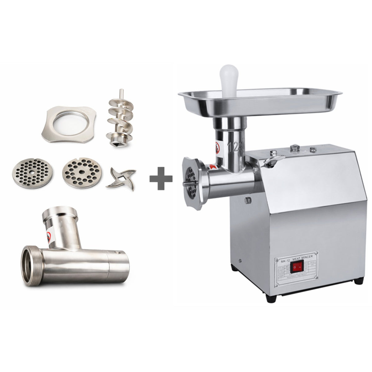 Commercial Electric Meat Grinder/Mincer Painted Steel 380×210×430mm - MK12