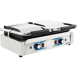 Heavy Duty Twin Panini Contact grill Dual Zone 3.6kW Ribbed - MLP813