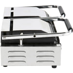 Heavy Duty Twin Panini Contact grill Dual Zone 3.6kW Ribbed - MLP813