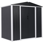 Metal Shed with Sliding door & Zinc Frame Width 1950mm Depth 1230mm - MSA01