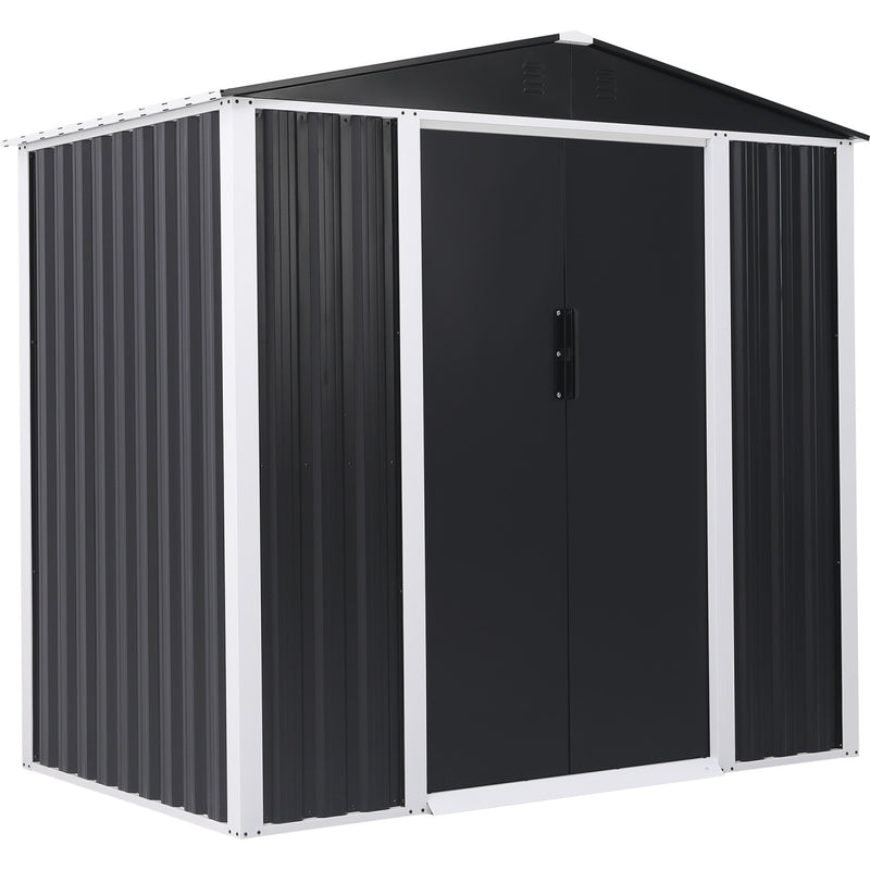 Metal Shed with Sliding door & Zinc Frame Width 1950mm Depth 1230mm - MSA01