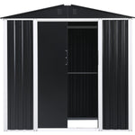 Metal Shed with Sliding door & Zinc Frame Width 1950mm Depth 1230mm - MSA01