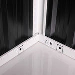 Metal Shed with Sliding door & Zinc Frame Width 1950mm Depth 1230mm - MSA01