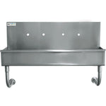 Multi-Station Hand Sink for 2 faucets Back splash Stainless steel - MSHS1748