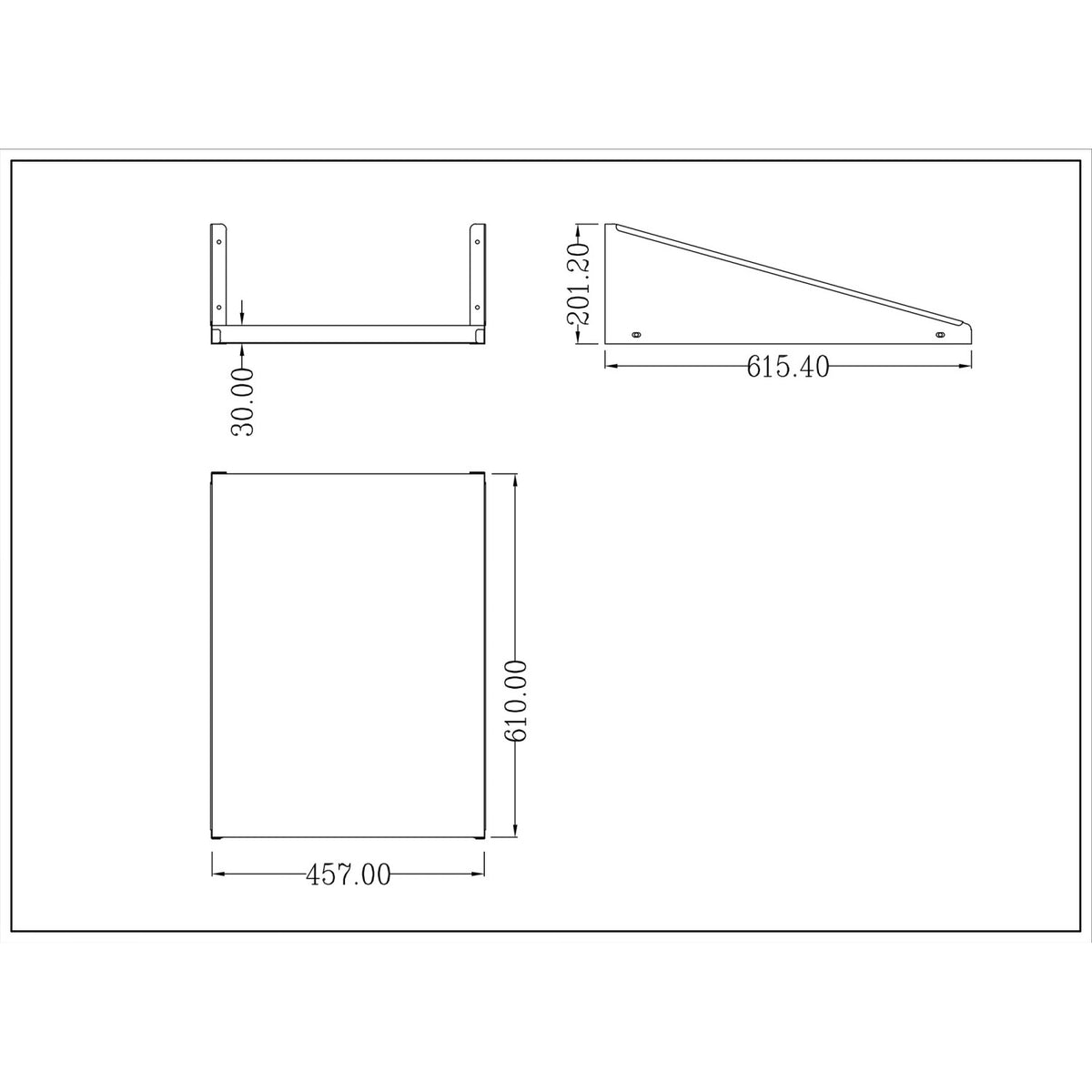 Microwave Shelf Stainless Steel 457x610x201mm - MWS2418