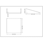 Microwave Shelf Stainless steel 600x600mm - MWS2424