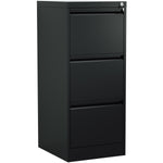 Professional Filing Cabinet 3 drawer 460x620x1025mm Black - MXDC2BLACK
