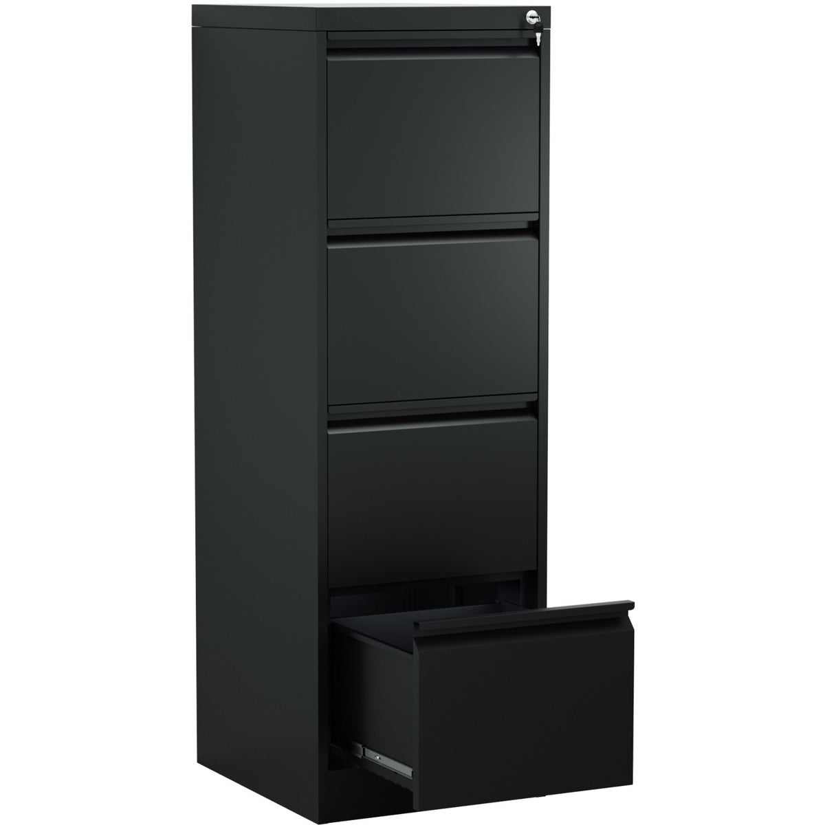 Professional Filing Cabinet 4 drawer 460x620x1330mm Black - MXDC3BLACK