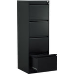 Professional Filing Cabinet 4 drawer 460x620x1330mm Black - MXDC3BLACK