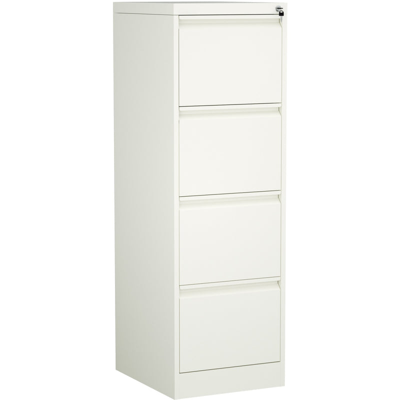 Professional Filing Cabinet 4 drawer 460x620x1330mm White - MXDC3WHITE