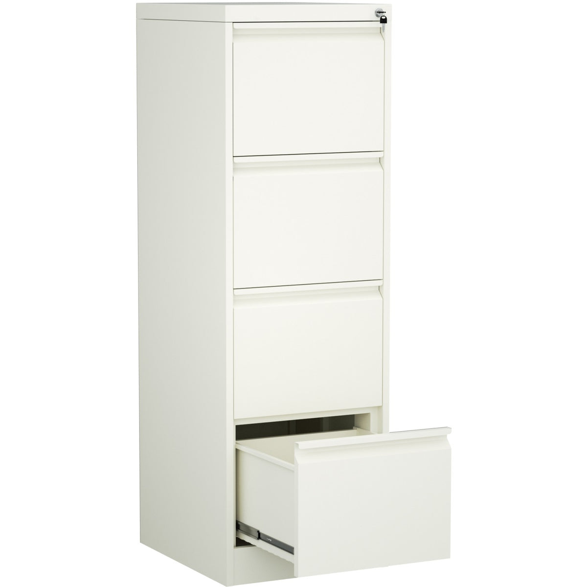 Professional Filing Cabinet 4 drawer 460x620x1330mm White - MXDC3WHITE