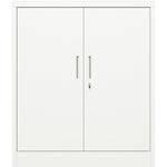 Professional Metal Storage Cabinet 2 doors 900x400x1200mm Lock 3 adjustable shelves White - MXFC13WHITE