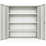 Professional Metal Storage Cabinet 2 doors 900x400x1200mm Lock 3 adjustable shelves White - MXFC13WHITE