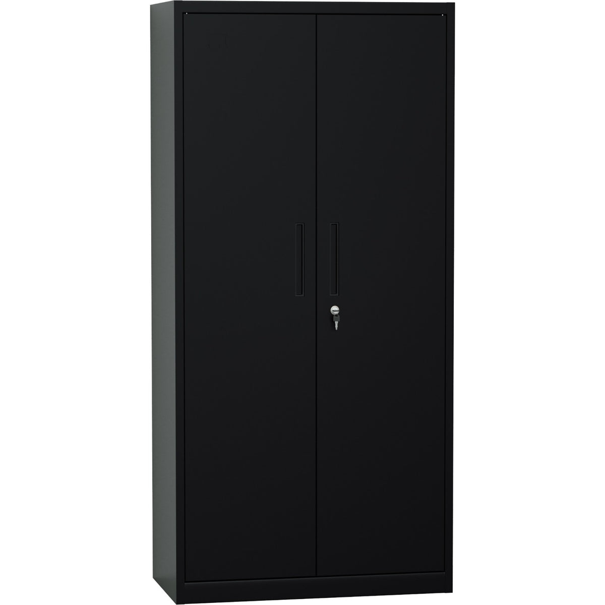 Professional Metal Storage Cabinet 2 doors 900x400x1800mm Lock 4 adjustable shelves Black - MXFC14BLACK